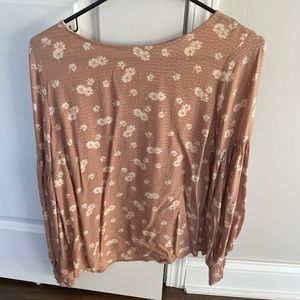 Ash Pink Long Sleeve Top